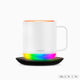Vsitoo white S6 plus warming coffee mugs place on the charging coaster