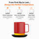 Vsitoo S6 Plus smart mug with red color, coffee mug sizes are 12oz, self heating coffee from first sip to last.