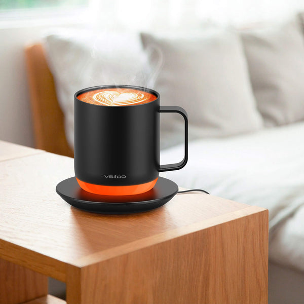 Vsitoo S6 plus smart mug, battery powered coffee mug for black color, which is a good heating mug for coffee lovers.