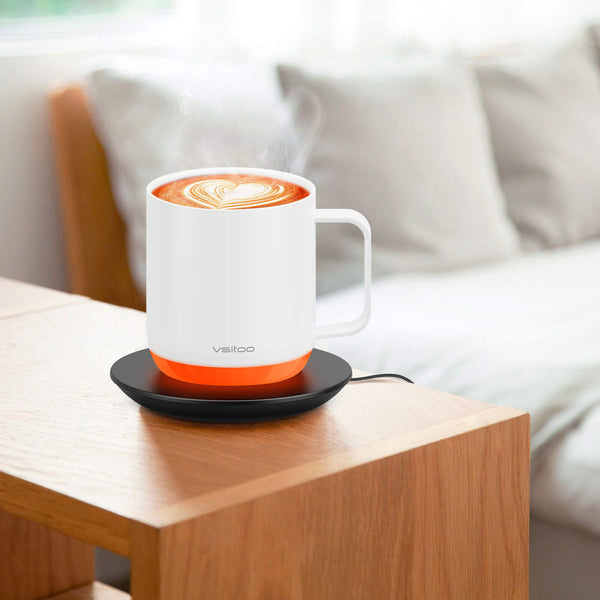 Vsitoo S6 plus smart mug, battery powered coffee mug for white color, which is a good heating mug for coffee lovers.