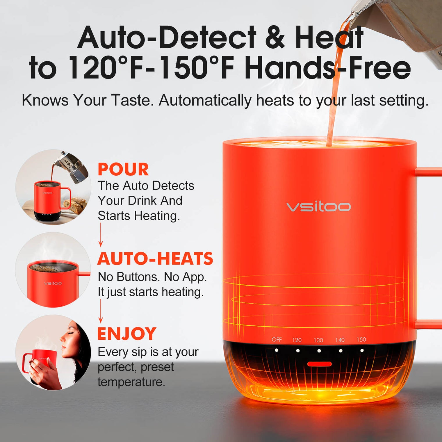 VSITOO AI Self-Heated Coffee Mug-S3 Pro VSITOO
