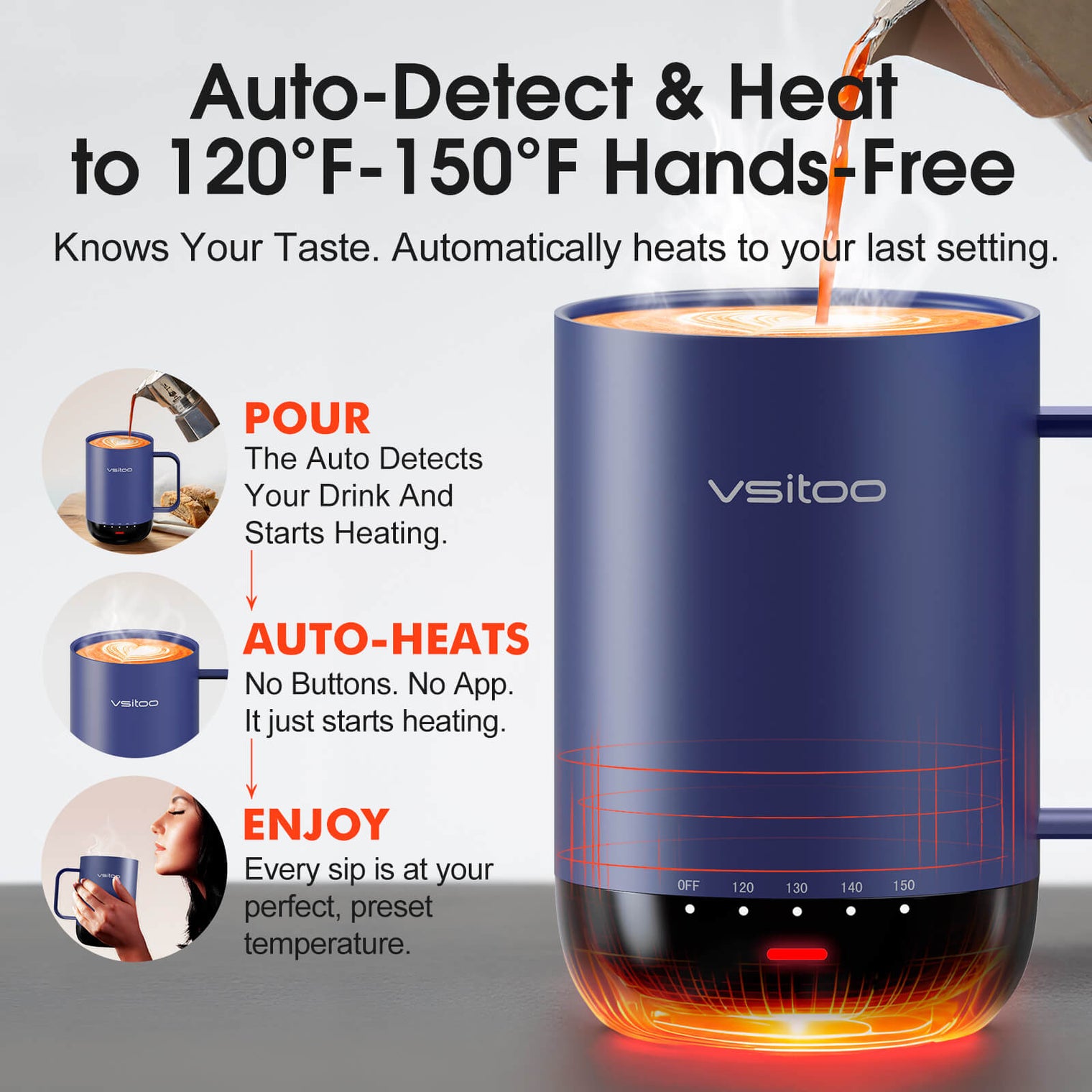 VSITOO AI Self-Heated Coffee Mug-S3 Pro VSITOO