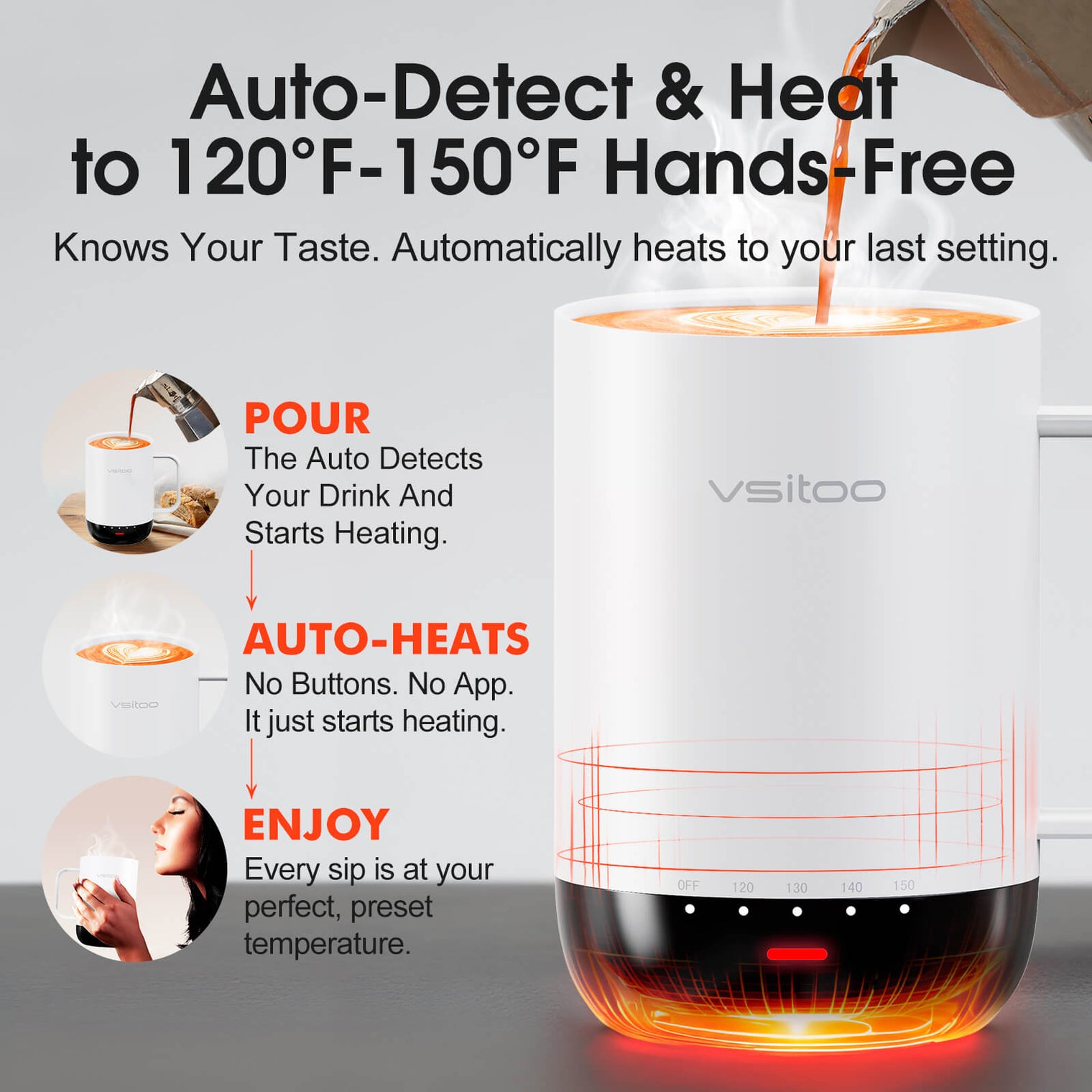 VSITOO AI Self-Heated Coffee Mug-S3 Pro VSITOO