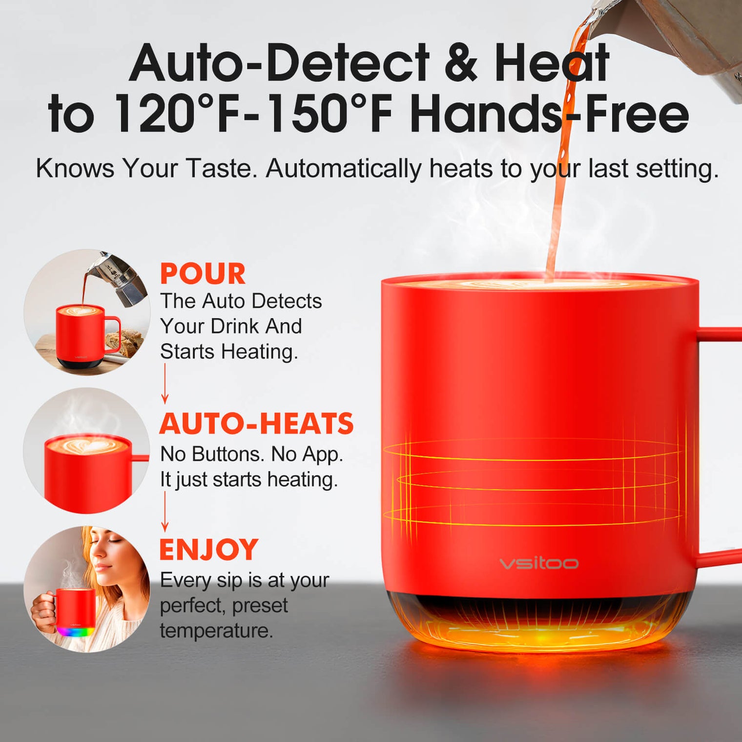 VSITOO AI Self-Heated Coffee Mug-S6 Plus VSITOO