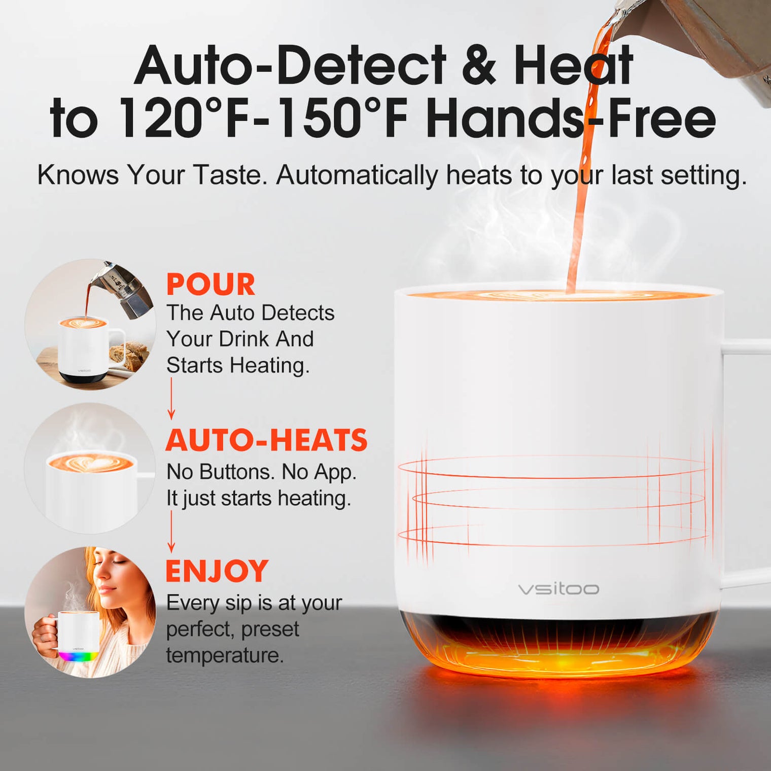 VSITOO AI Self-Heated Coffee Mug-S6 Plus VSITOO