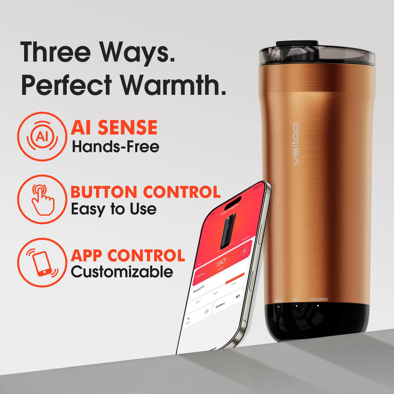 VSITOO AI Self-Heated Coffee Travel Mug-S5 VSITOO