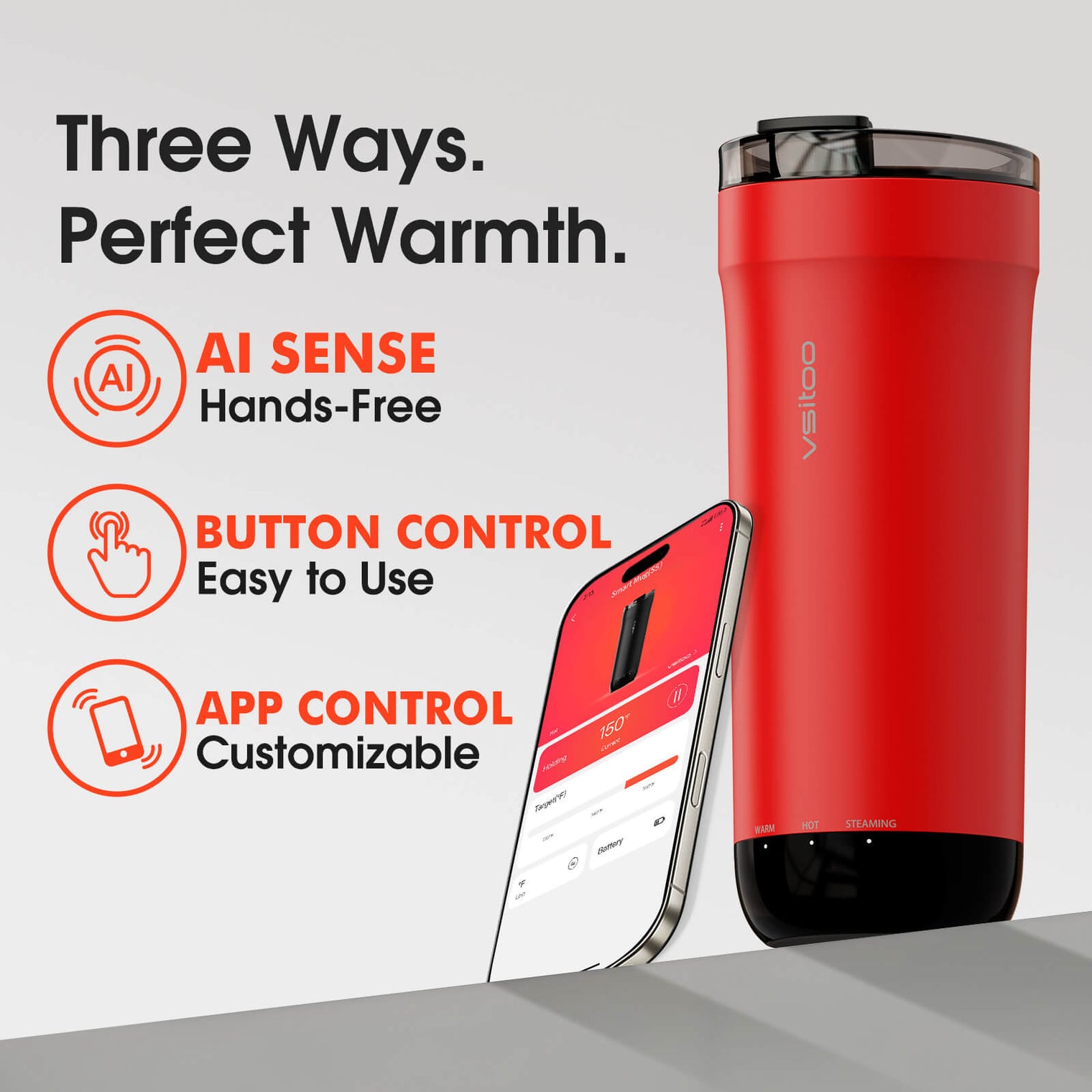 VSITOO AI Self-Heated Coffee Travel Mug-S5 VSITOO