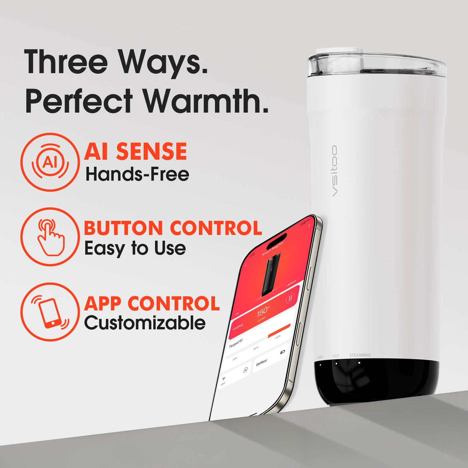 VSITOO AI Self-Heated Coffee Travel Mug-S5 VSITOO