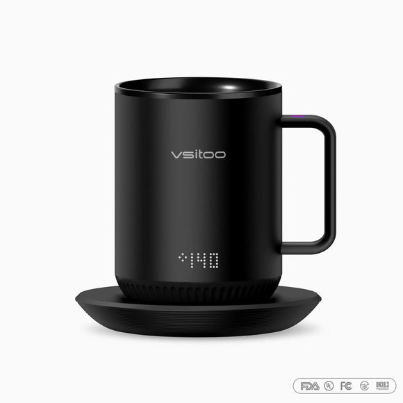 S3 Mug Black color with coaster