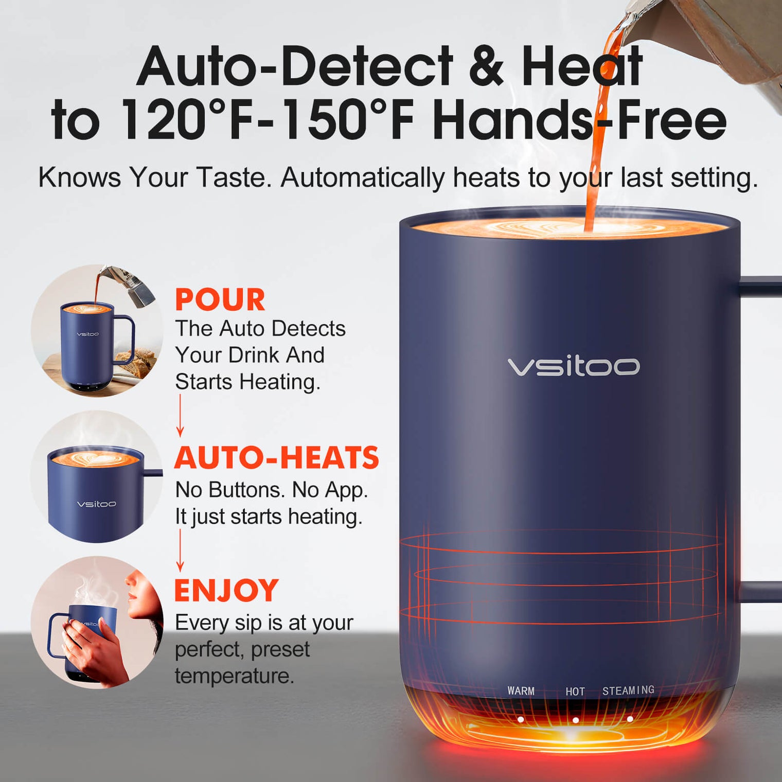 VSITOO AI Self-Heated Coffee Mug-S3 Ultra VSITOO