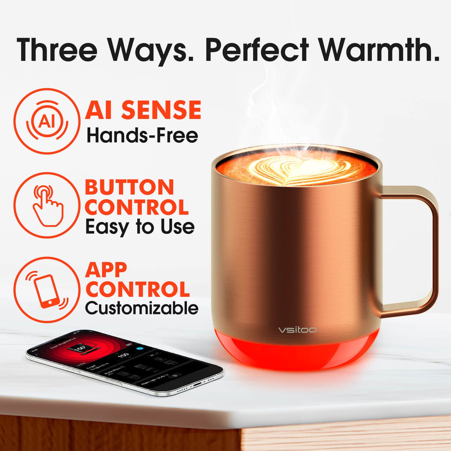 VSITOO AI Self-Heated Coffee Mug-S6 Plus VSITOO
