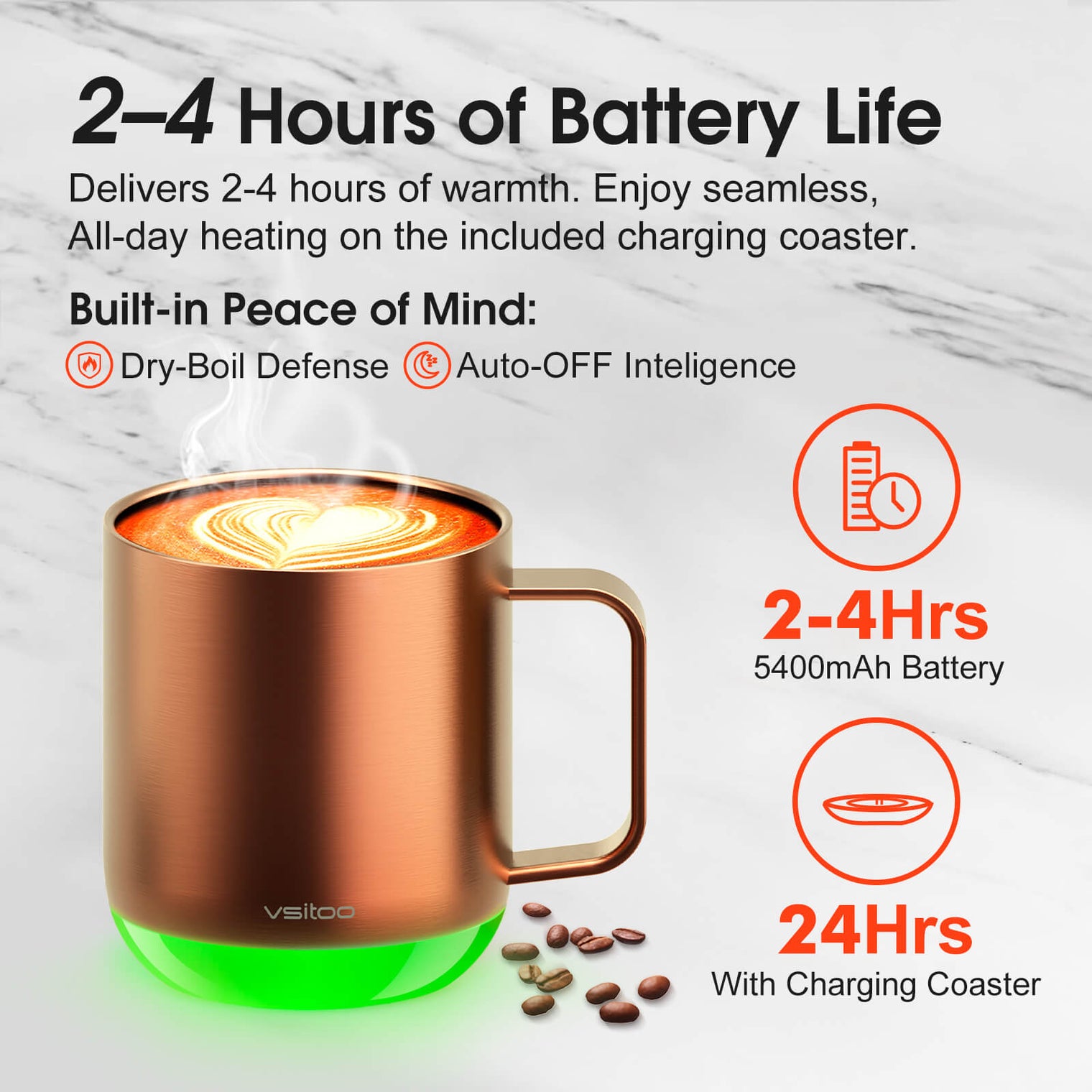 VSITOO AI Self-Heated Coffee Mug-S6 Plus VSITOO