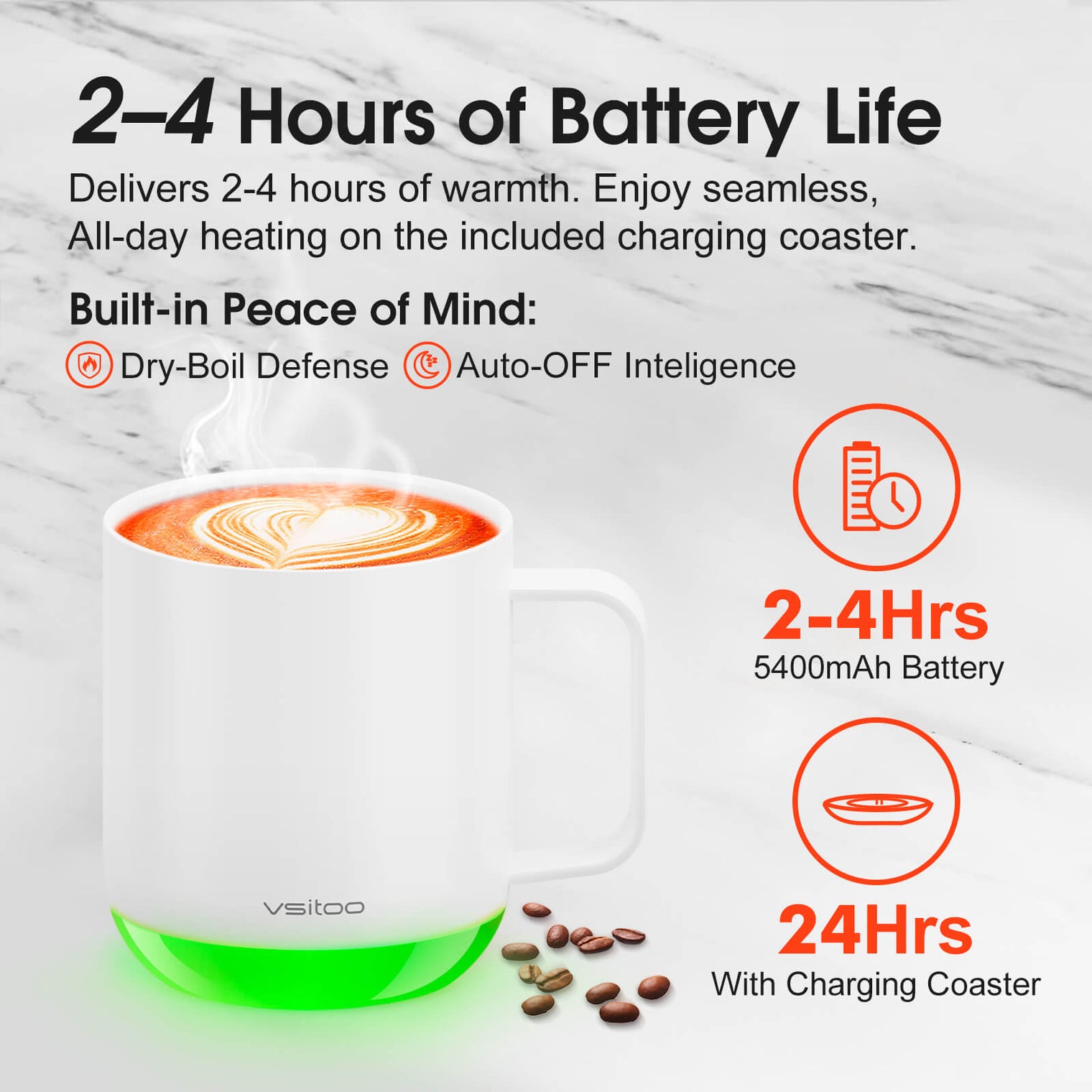 VSITOO AI Self-Heated Coffee Mug-S6 Plus VSITOO