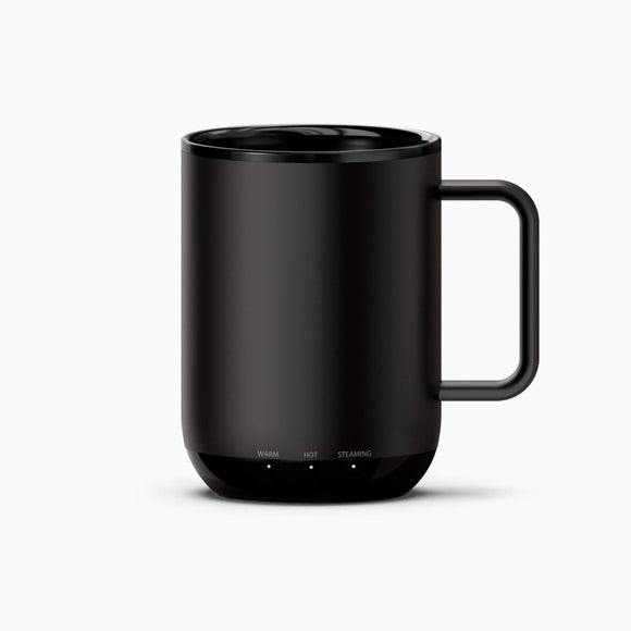 Vsitoo S3 plus temperature control smart mug, with black color, which is the 14 oz coffee mug and self heating coffee.